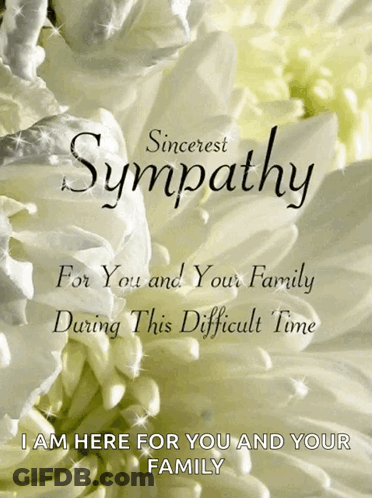 White Flower Sympathy Card Sincerest Sympathy GIF