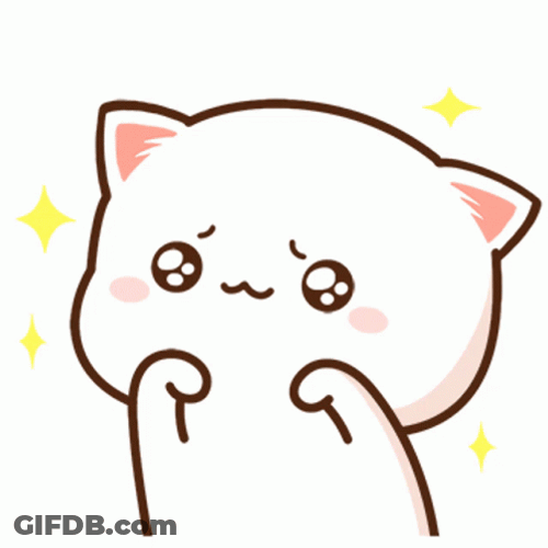 White Fluffy Cat Lover Sticker GIF