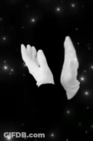 White Gloves With Pablo On Cuff GIF