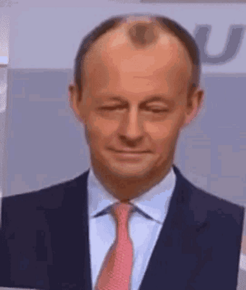 White Guy Blinking Friedrich Merz Amazed GIF