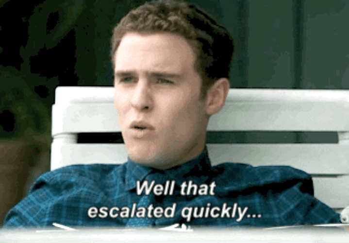 White Guy Well That Escalated Quickly GIF