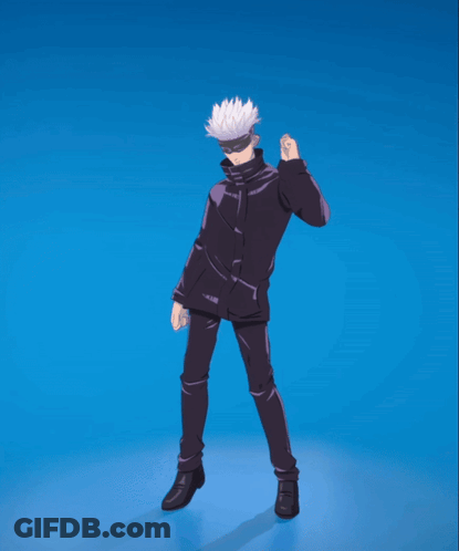 White Hair Sunglasses Character Standing On One Leg GIF