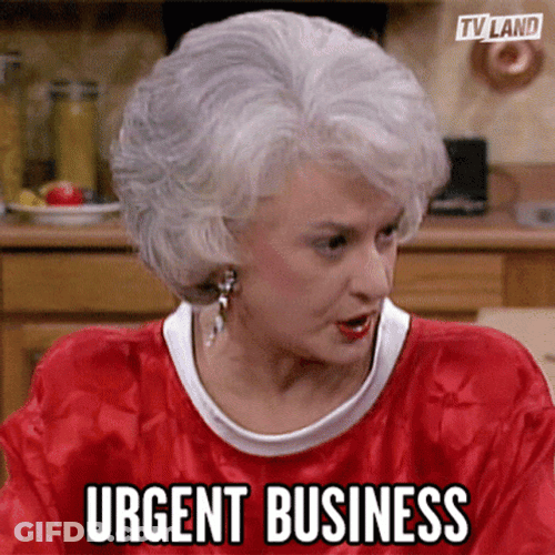 White Hair Woman Had An Urgent GIF