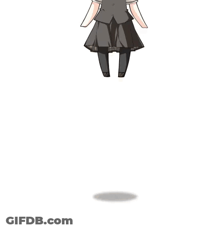 White-Haired Black-Eyed Chibi Girl Saying Herro Averybody GIF