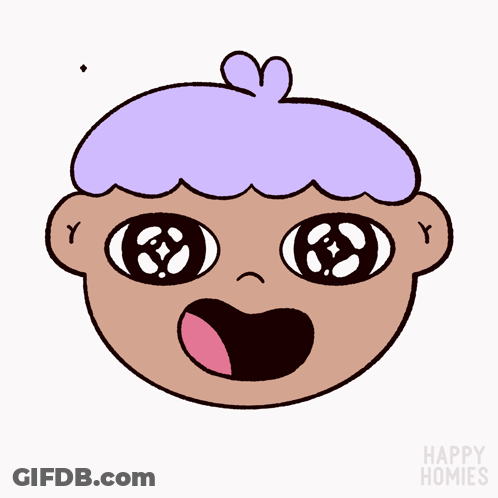 White Haired Cartoon Boy Saying Happy Homies GIF
