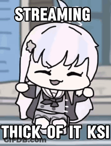 White Haired Girl Streaming Thick Of It KSI GIF