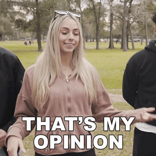 White Haired Girl That's My Opinion GIF
