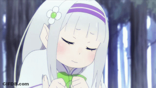 White-Haired Girl With Purple Eyes And X GIF