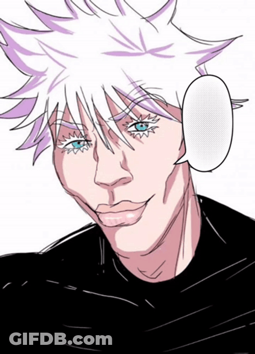 White Haired Man Mewing Meme GIF