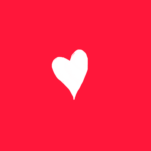 White Heart Fades In Red GIF