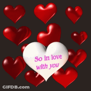 White Heart Saying So In Love With You GIF