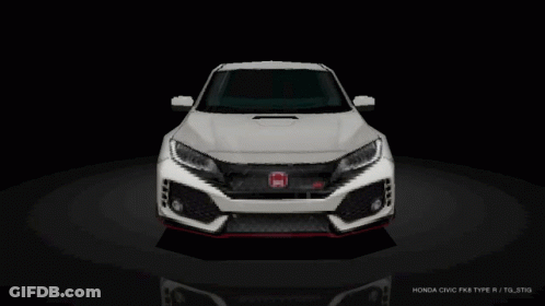 White Honda Civic Pixel Art GIF