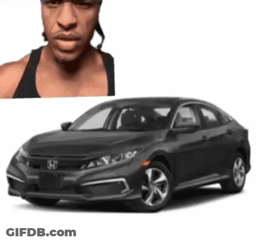 White Honda Civic Pixel Art GIF