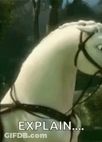 White Horse With Black Bridle Saying Explain GIF