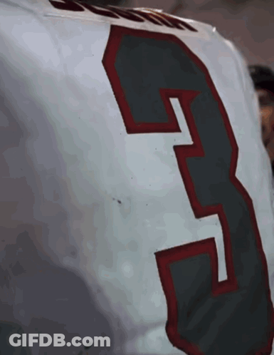 White Jersey Back Number 3 GIF