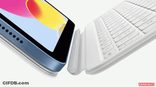 White Keyboard Blue Phone Thinkjules GIF
