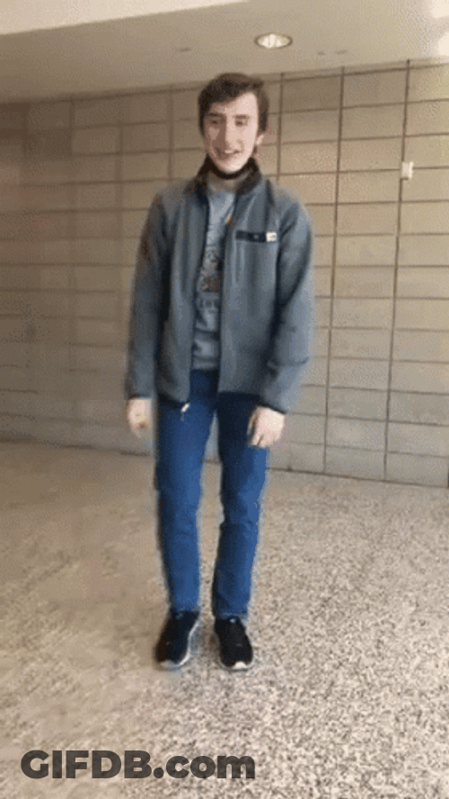 White Kid Doing Griddy Dance GIF