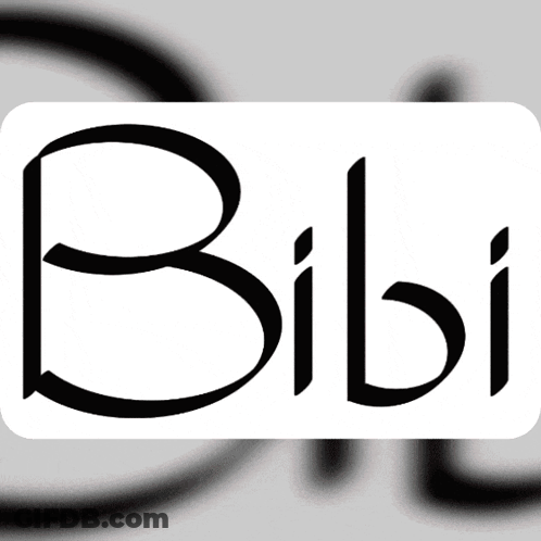 White Label With Bibi In Black Letters GIF
