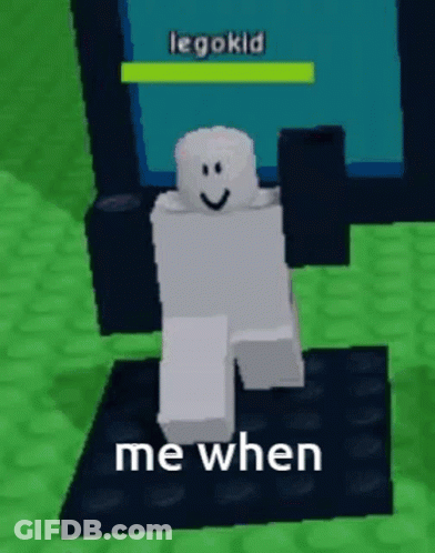 White Lego Man Standing On Black Lego Block In Video Game GIF