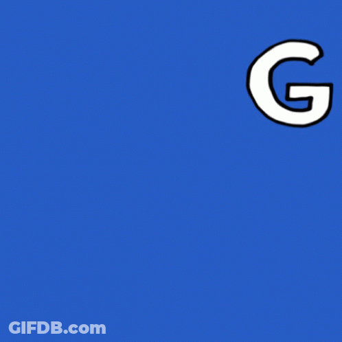 White Letter D With Blue Background GIF