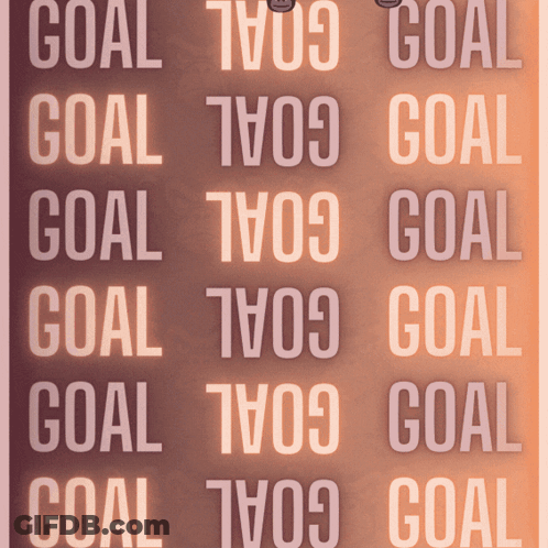 White Letters Goal Sign GIF