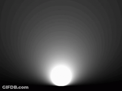 White Light Shining Through Dark Circle GIF