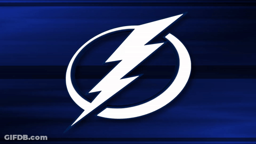 White Lightning Bolt In Blue Circle GIF