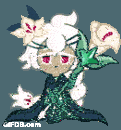 White Lily Cookie Crk Sticker GIF