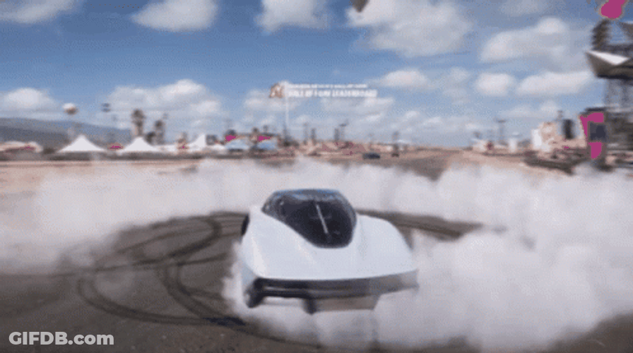 White Mclaren Supercar Drifting In Circles GIF