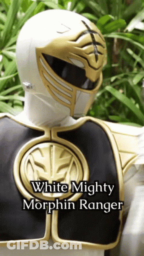 White Mighty Morpin Ranger GIF