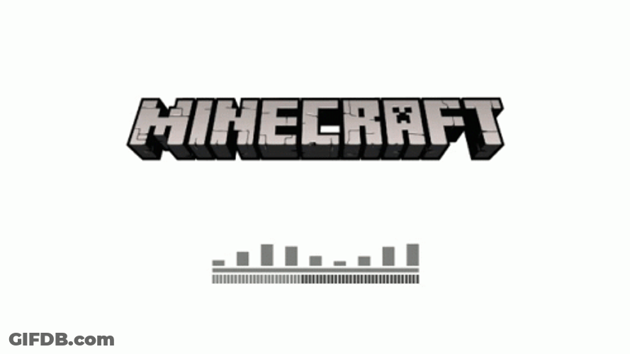 White Minecraft Loading Screen GIF