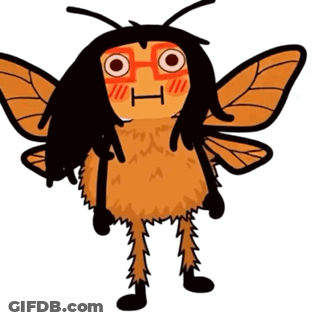 White Moth On Computer Keyboard GIF