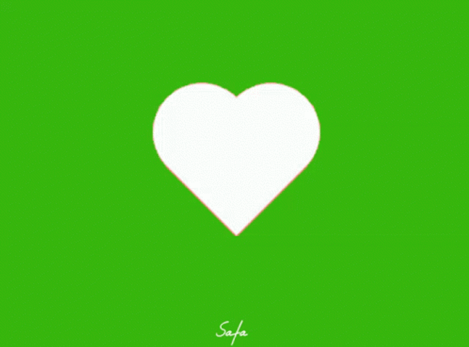 White Moving Heart GIF