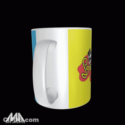 White Mug With Red And White Shoe GIF