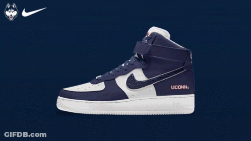 White Nike Shoe With UConn GIF