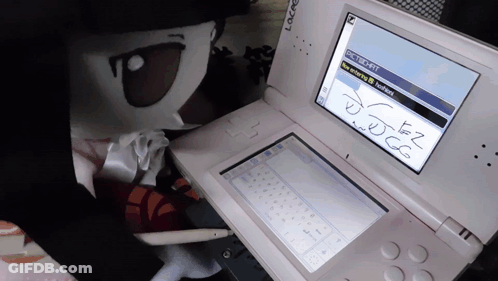 White Nintendo DS Open To New Entries GIF