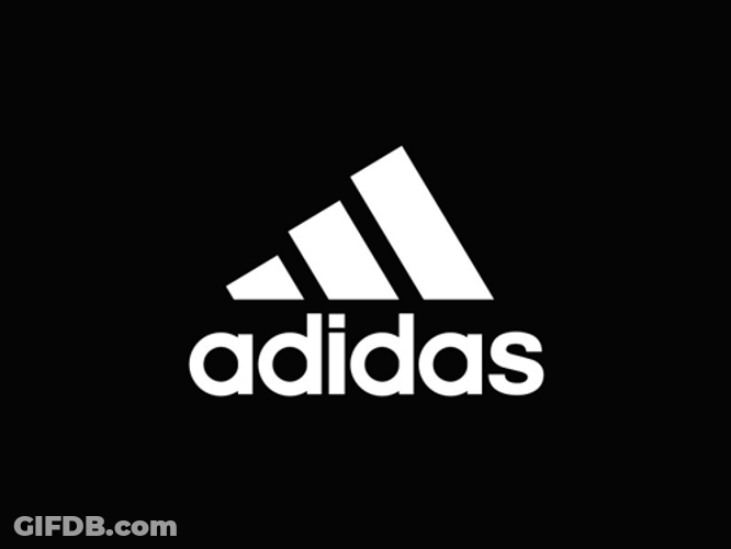 White Original Adidas Logo GIF