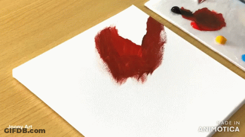 White Paper With Red Heart GIF