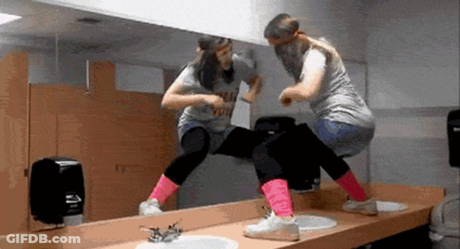 White People Bathroom Fail GIF