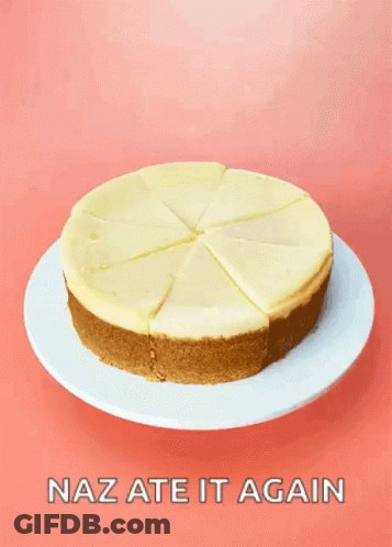 White Plate Cheesecake Naz Ate It Again GIF