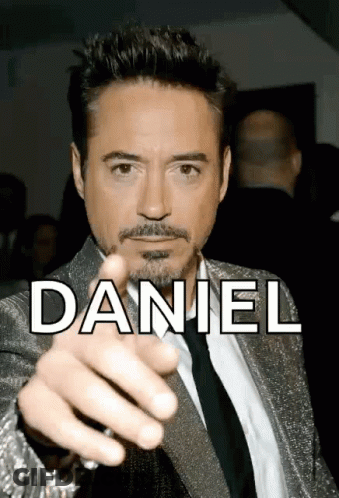 White Plate With Bunny Saying Hi Daniel LOL GIF