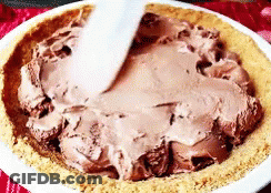 White Plate With Chocolate Pie GIF