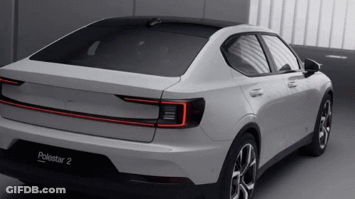 White Polestar 2 GIF
