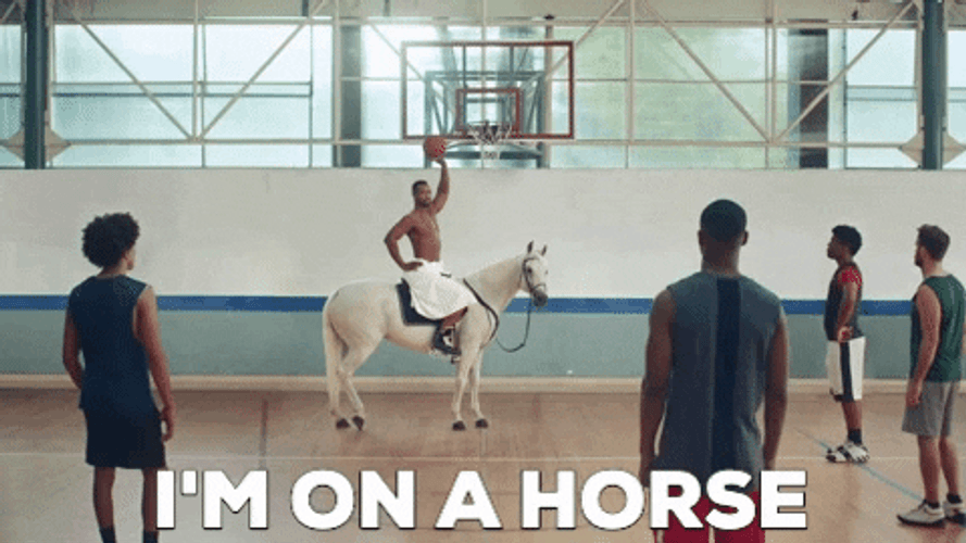White Pommel Horse Basketball GIF