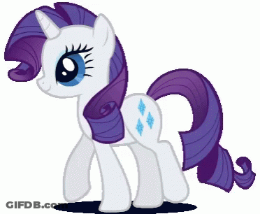 White Pony With Purple Mane And Tail GIF