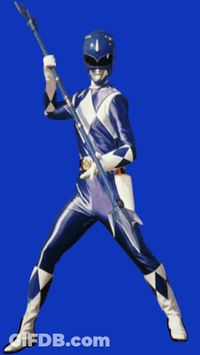 White Power Ranger Holding Sword GIF