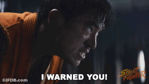 White Rabbit In Blue Jacket Saying Matthew You Have Been Warned GIF