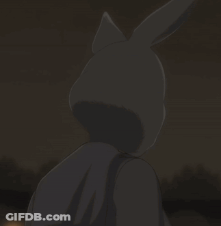 White Rabbit Looking At Camera GIF