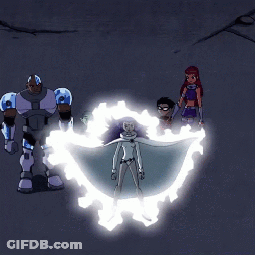 White Raven DC Teen Titans GIF