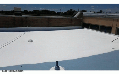 White Roof With Drain Hole GIF